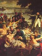 Napoleons Ruckkehr auf die Insel Lobau am 23. Mai 1809, Charles Meynier
